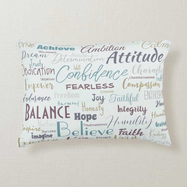 Affirmations   decorative cushion (Front)