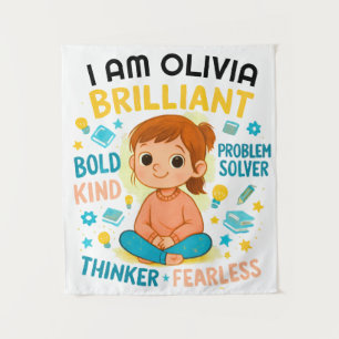 AFFIRMATIONS FOR GIRLS (Personalised) Tapestry