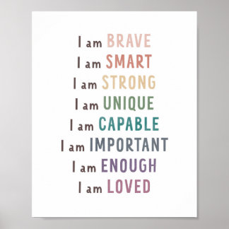 Affirmations For Kids Calming Corner Decor