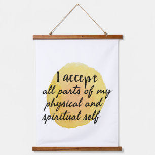 affirmations for self love and self care  hanging tapestry