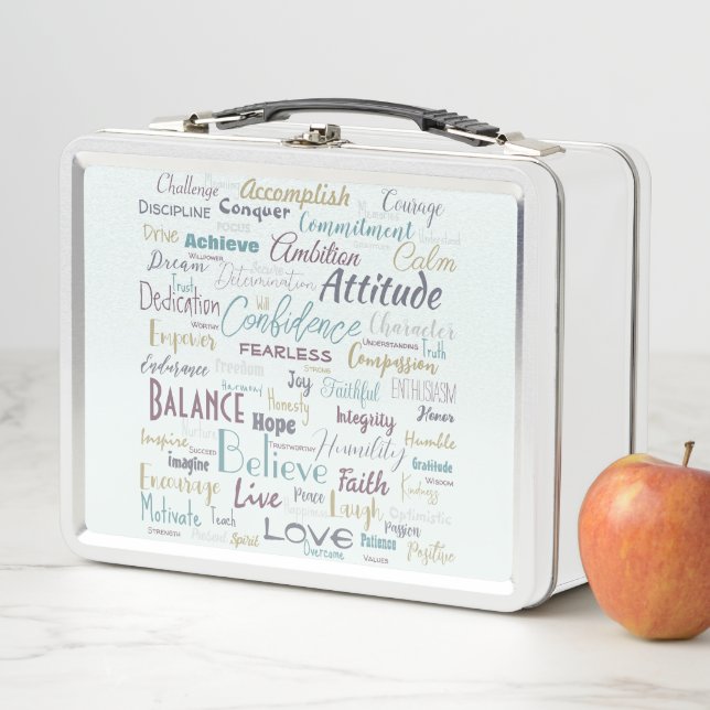 Affirmations   metal lunch box (In Situ)