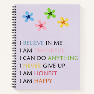 Affirmations notebook