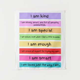 AFFIRMATIONS WALL ART TAPESTRY
