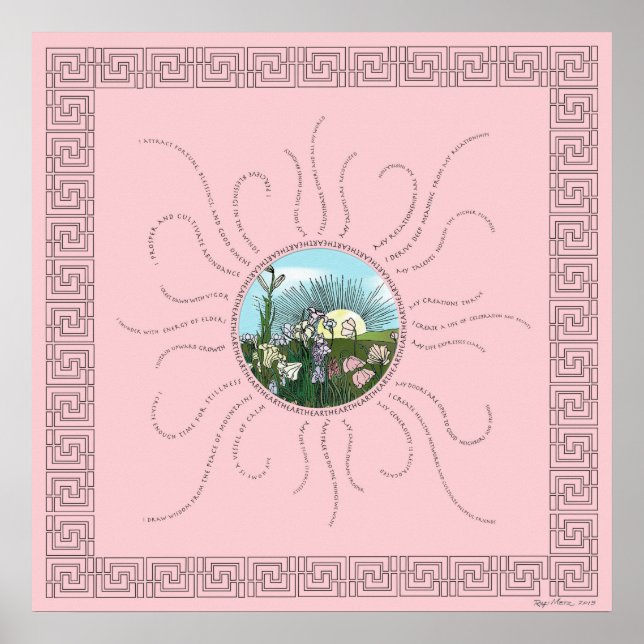 Affirmations with Storybook Sunrise Poster (Front)