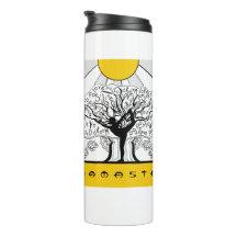Affirmations Yoga Tree Water Bottle