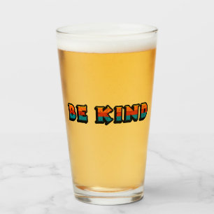 Affirmative Colourful Quote Be Kind Glass