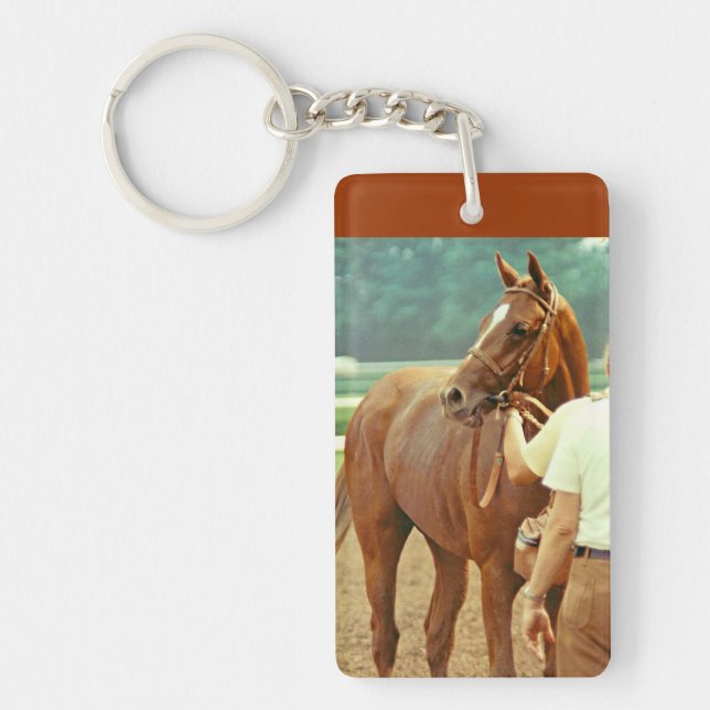 Affirmed Thoroughbred Racehorse 1978 Key Ring (Front)