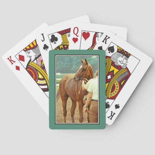 Affirmed Thoroughbred Racehorse 1978 Playing Cards (Back)