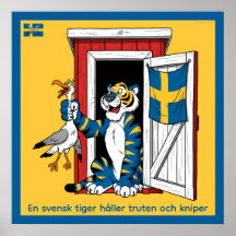 Affisch — Swedish tiger