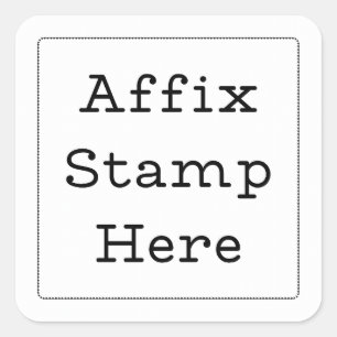 Affix Stamp Here  Square Sticker