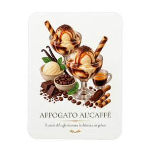 Affogato al'caffè – Vintage Italian Dessert Magnet