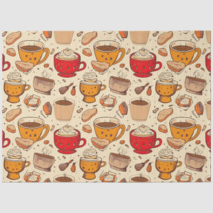 Affogato Coffee No 2 ephemera collage pattern Tissue Paper