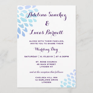Affordable, Elegant Hydrangea Wedding Invitation