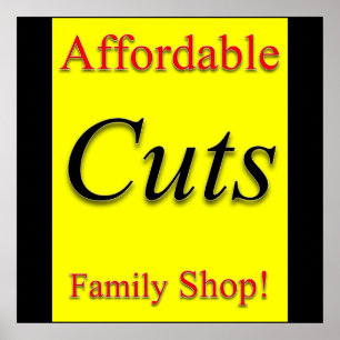 Affordable Haircut Sale Poster Matte