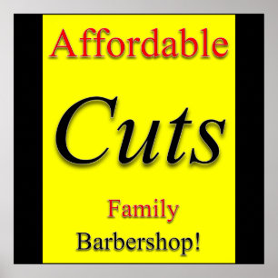 Affordable Haircut Sale Poster Matte