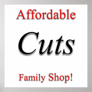 Affordable Haircut Sale Poster Matte