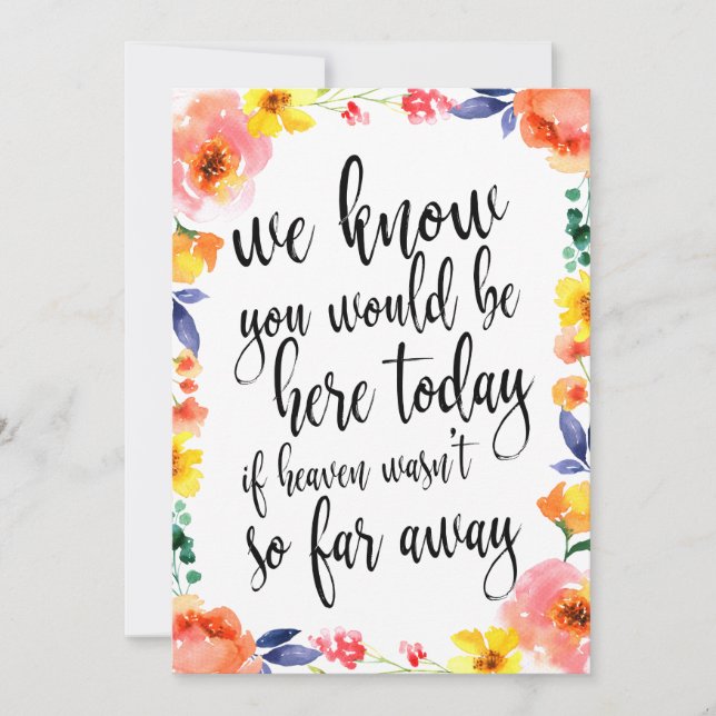 Affordable memorial sign for boho floral wedding (Front)