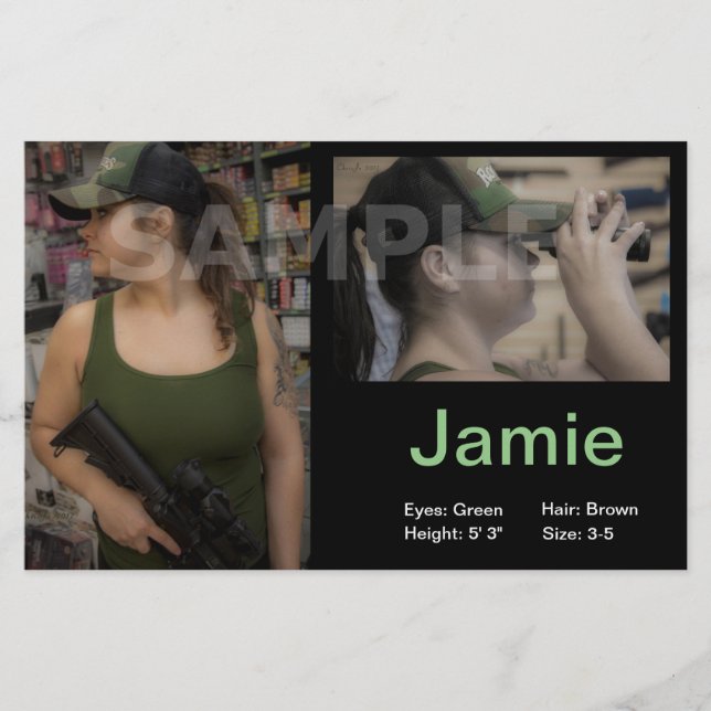 Affordable Model Comp Cards (Front)