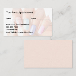 Affordable Nail Technician Salon Appointment Cards