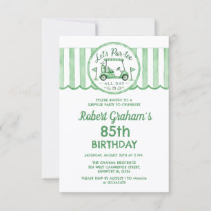 Affordable SURPRISE PARTY 85th Birthday Golf Theme Invitation