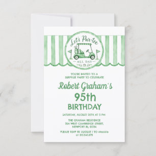 Affordable SURPRISE PARTY 95th Birthday Golf Theme Invitation