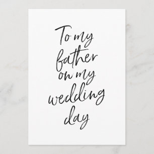 Affordable To my father on my wedding day Card