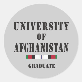Afgahn veterarn graduate stencil sticker