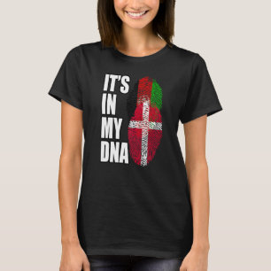 Afghan And Danish Dna Flag Heritage T-Shirt