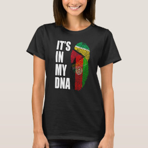 Afghan And Guyanese Mix Dna Flag Heritage T-Shirt