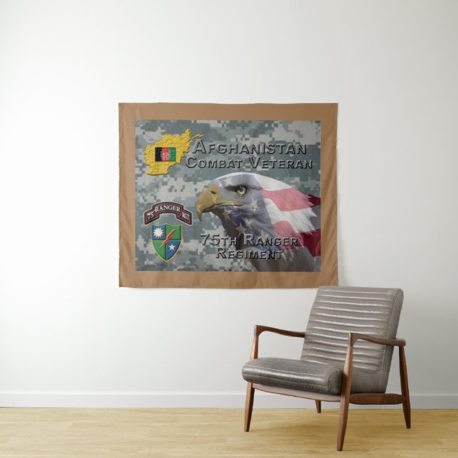 Afghan Combat Veteran 75th Ranger Regiment Tapestry (In Situ (Horizontal))