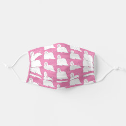 Afghan dog protective pink mask dog Afghan hound