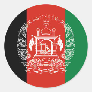 Afghan Flag, Flag of Afghanistan Classic Round Sticker