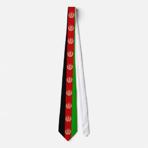 Afghan flag pattern tie