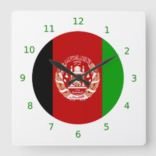 Afghan flag Wall Clock