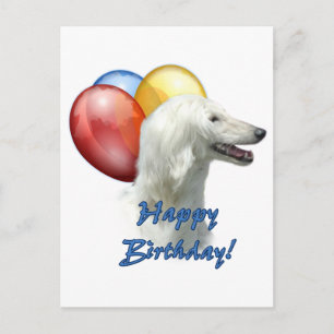 Afghan Happy Birthday Balloon Postcard