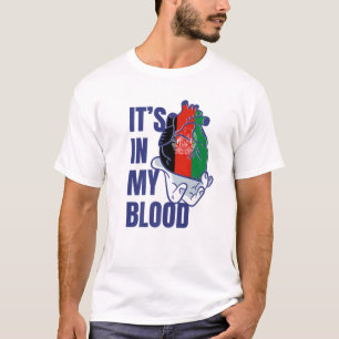 Afghan Heart Blood Veins Hand Flag Afghanistan T-Shirt
