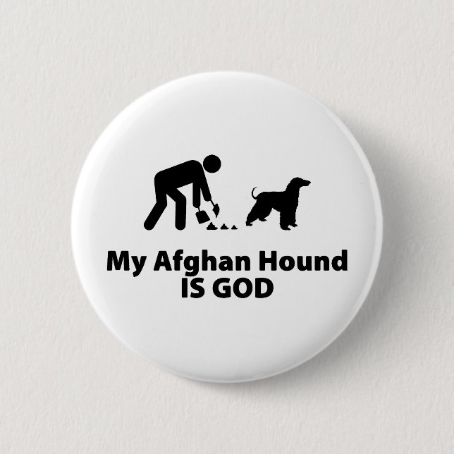 Afghan Hound 6 Cm Round Badge (Front)