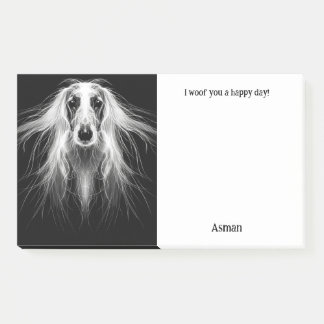 Afghan Hound Abstract Art Dog Name  Post-it Notes