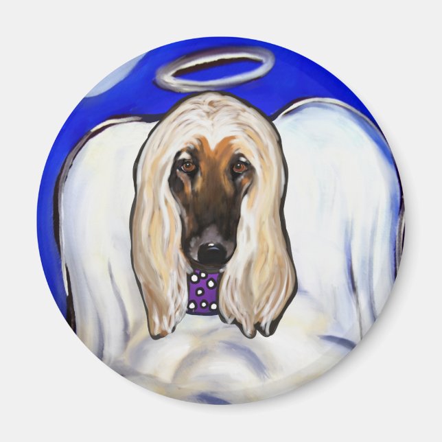 Afghan Hound Angel Magnet (Front)