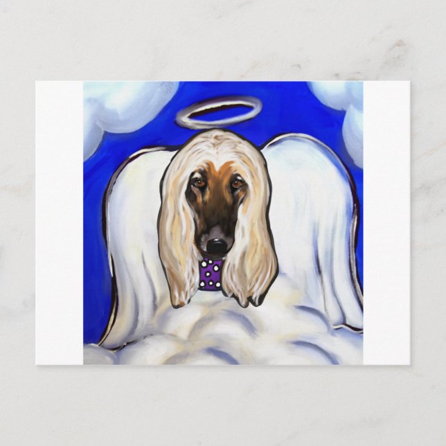 Afghan Hound Angel Postcard (Front)