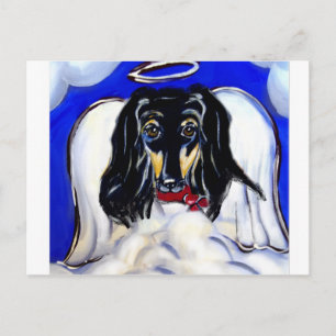 Afghan hound angel postcard