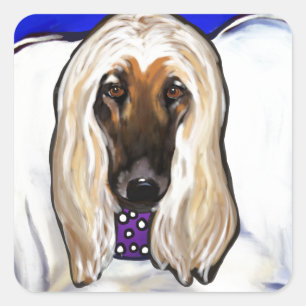 Afghan Hound Angel Square Sticker