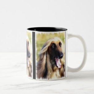 Afghan Hound Art Gifts Two-Tone Coffee Mug