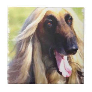 Afghan Hound Art Tile