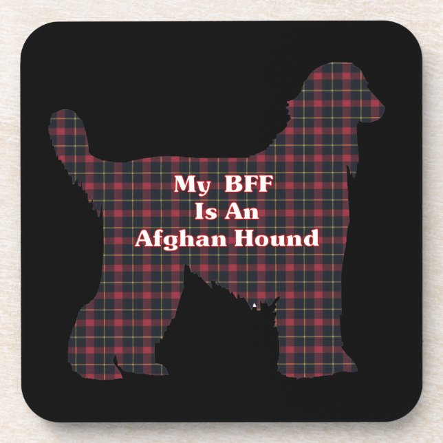 Afghan Hound BFF Coaster (Front)