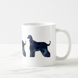 Afghan Hound Black Watercolor Silhouette Coffee Mug