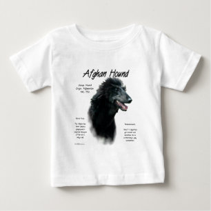 Afghan Hound (blk) History Design Baby T-Shirt