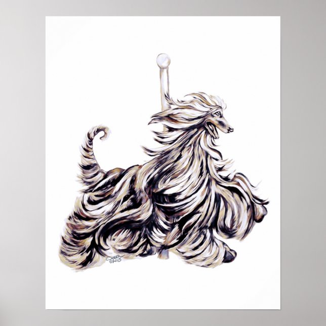 Afghan Hound Carousel Moving Poster (Front)