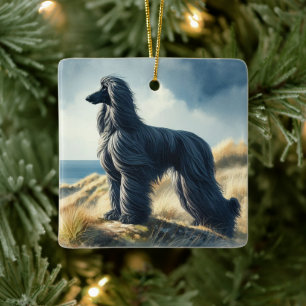 Afghan Hound Ceramic Ornament