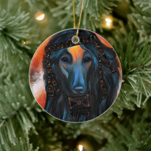 Afghan Hound Ceramic Ornament